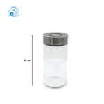 بانکه شیشه ای درب استیل یونیک مدل un-1702