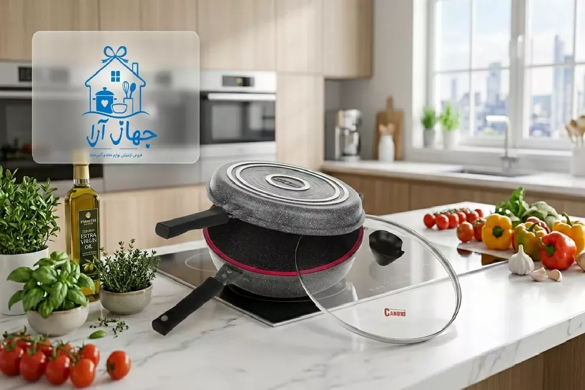خرید تابه رژبمی مدل گرد سایز 28 خاکستری کاندید