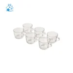 فنجان شیشه ای دسته دار 285 سی سی کد 228200 لیمون
