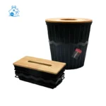 سطل و جای دستمال کاغذی فلزی مدل 2929 یونیک