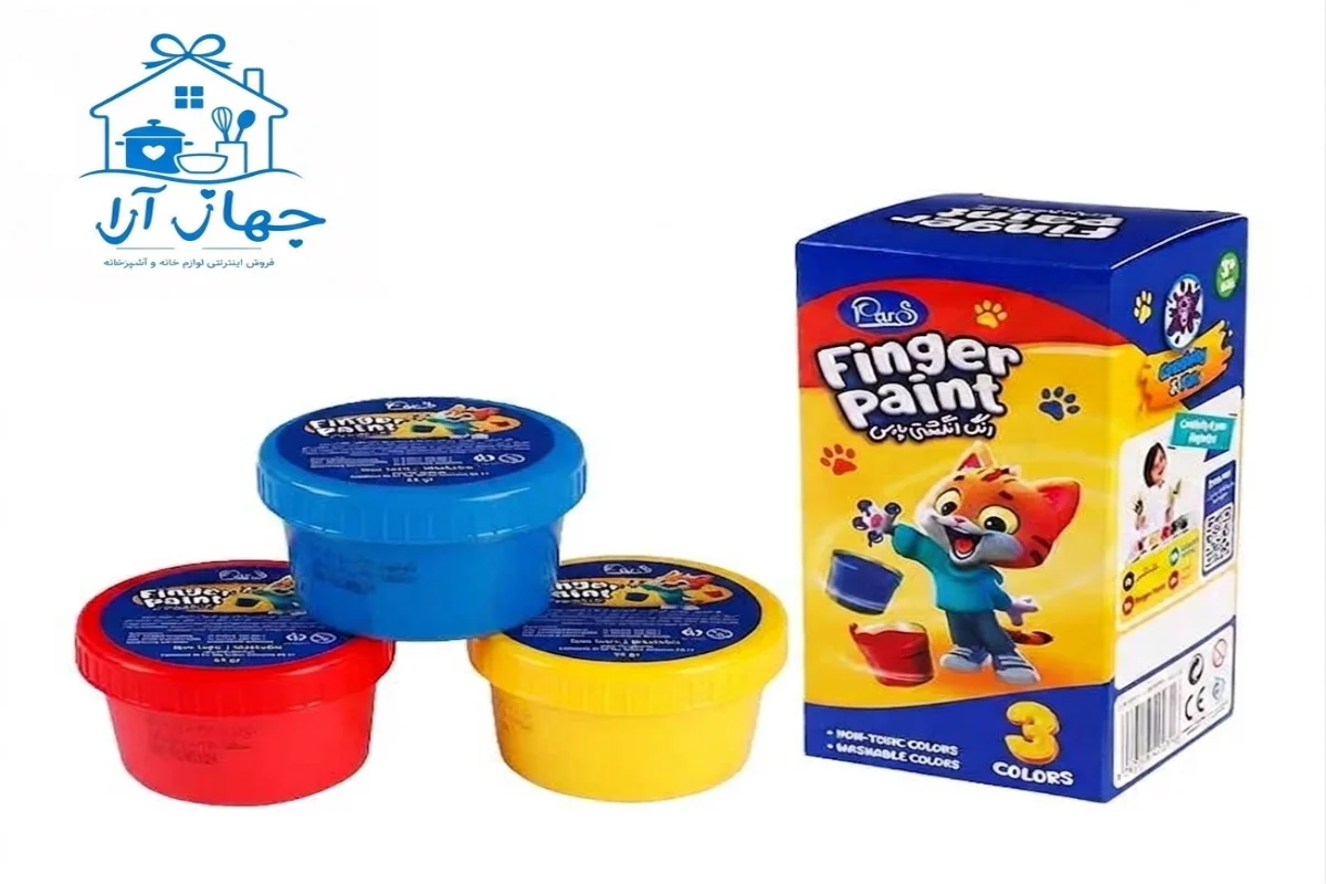 جعبه اصلی رنگ انگشتی 3 رنگ پارس Pars