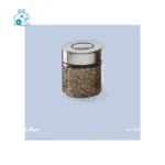 بانکه شیشه ای درب استیل 10سانت مدل 1707 یونیک
