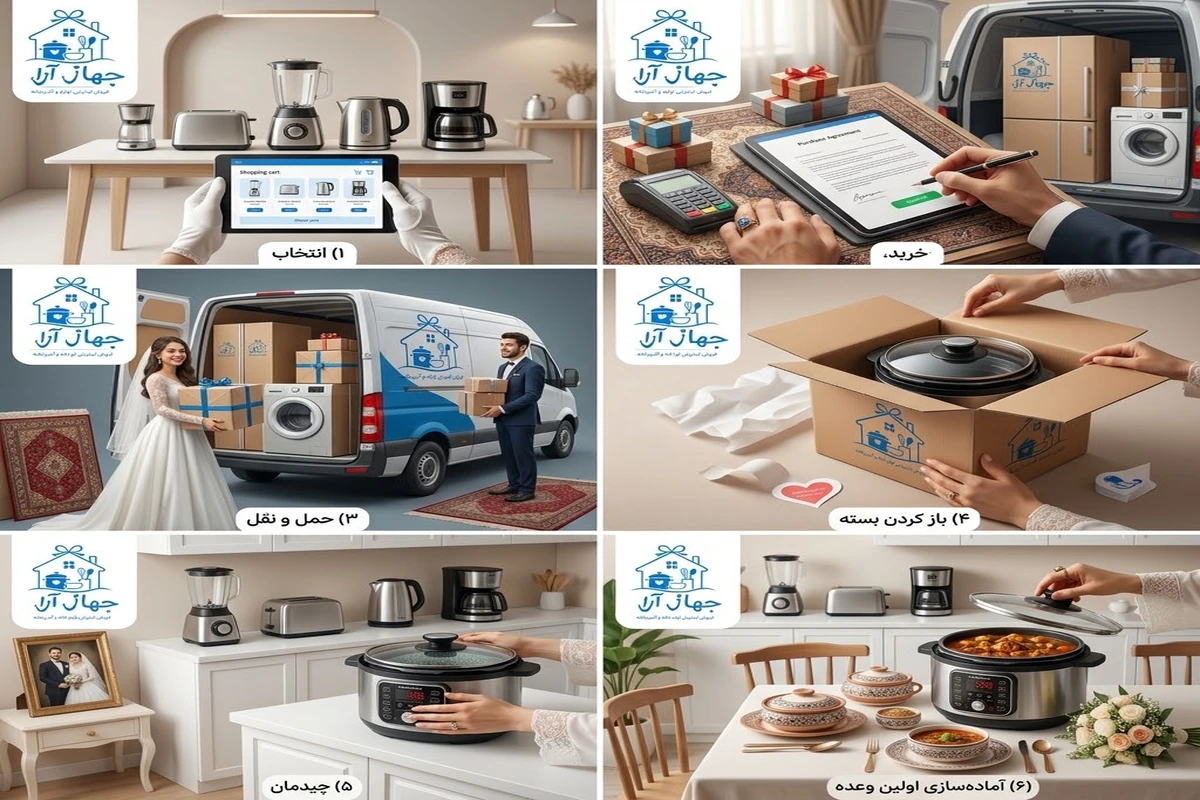 خرید لوازم برقی برای جهیزیه از سفارش آنلاین تا تحویل فوری درب منزل