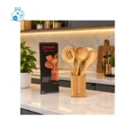 ست کفگیروملاقه ۷پارچه چوبی کد 1106 یونیک