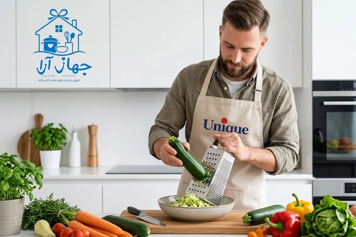 رنده استیل 6 ضلعی برند یونیک با کارایی بالا برای آشپزی خانگی