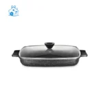 تابه فر  مدل درب پیرکس  دار سایز 36  کاندید خاکستری