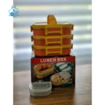 لانچ باکس سه طبقه تسمه نارنجی 1.3 لیتر