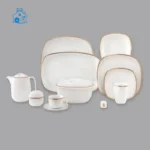 سرویس 98 پارچه کواترو ریوا طلایی  چینی زرین